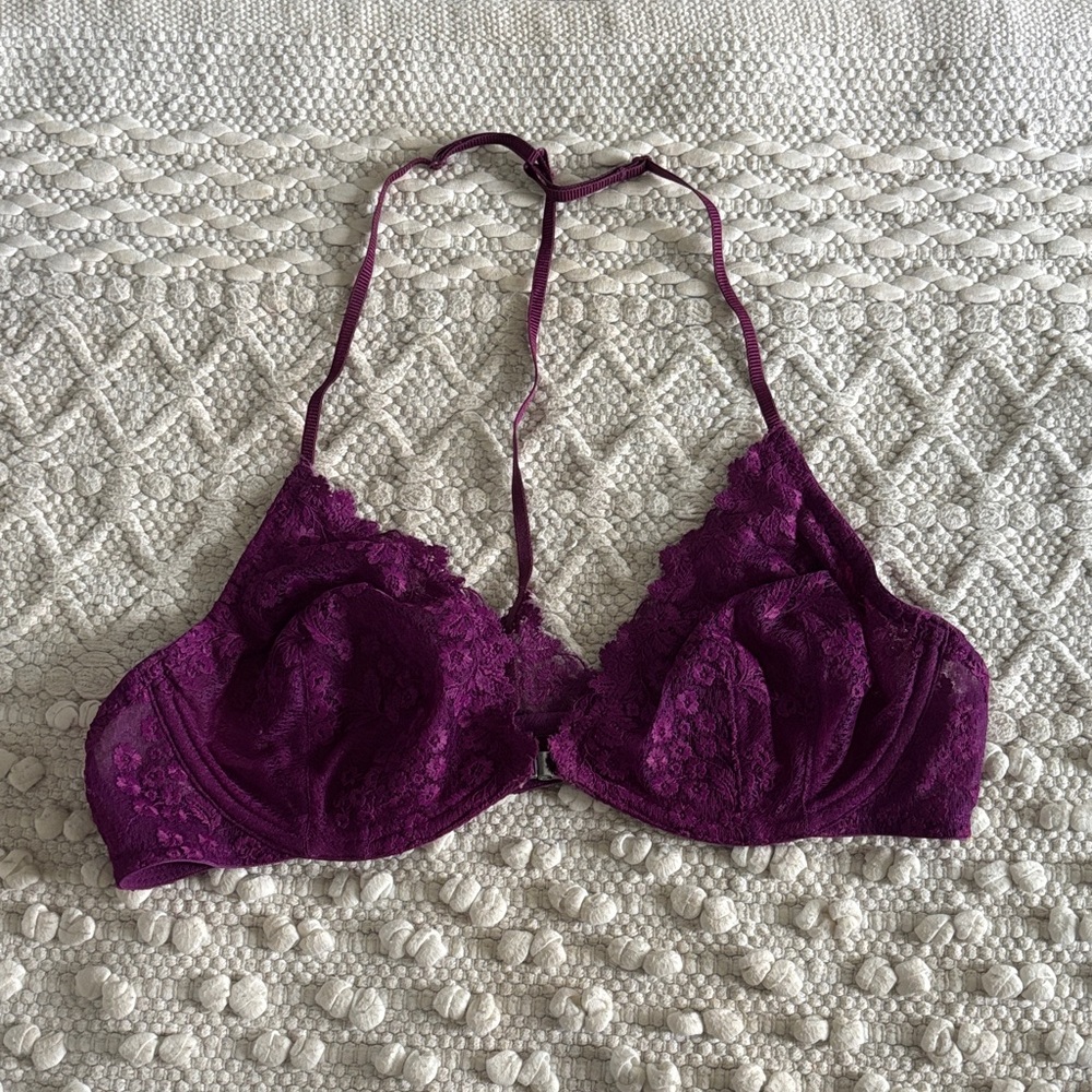 Free People Deep Purple Lace Bralette